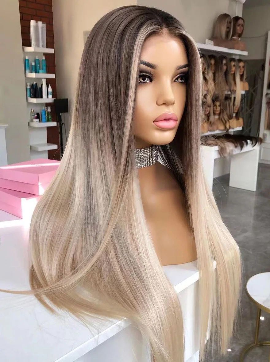 13*4" 13*6" HD Transparent with Pre Plucked  Full Lace Wigs Human Hair Virgin Brazilian