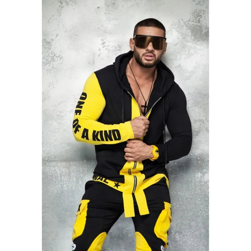 ZOGAA Hip Hop Cool Hoodies Set 2 Piece Sweatsuit