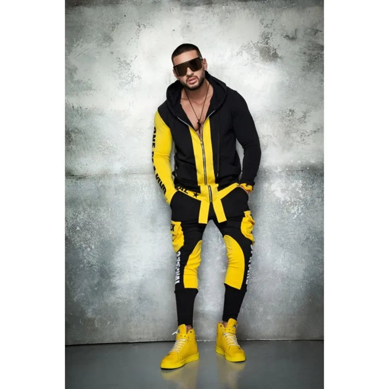 ZOGAA Hip Hop Cool Hoodies Set 2 Piece Sweatsuit