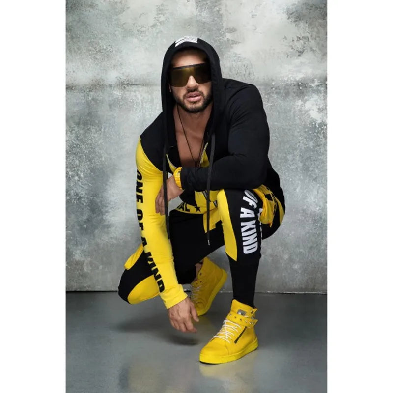 ZOGAA Hip Hop Cool Hoodies Set 2 Piece Sweatsuit