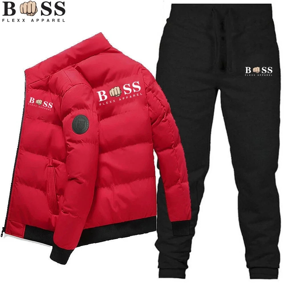 New Windproof High Quality 2 piece Polyester Zipper Jacket and Pants