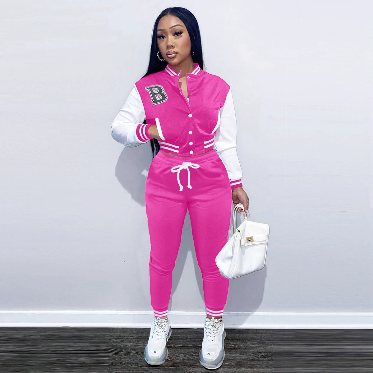 Fashion Trend Baseball Jurk Uniform 2 Piece Set Tracksuits