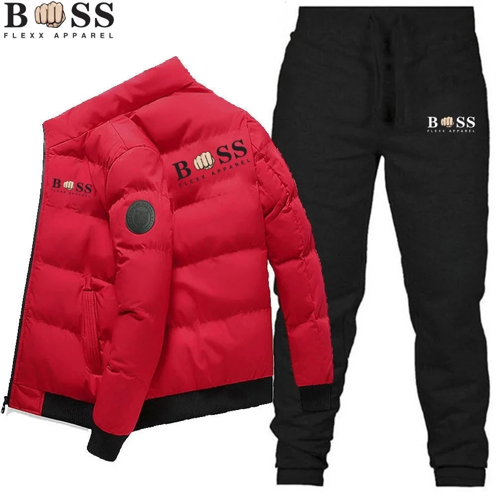 New Windproof High Quality 2 piece Polyester Zipper Jacket and Pants