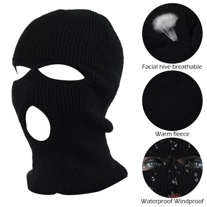 Motorcycle Windproof Full Face Knit Hats Custom SkiMask Men and Women