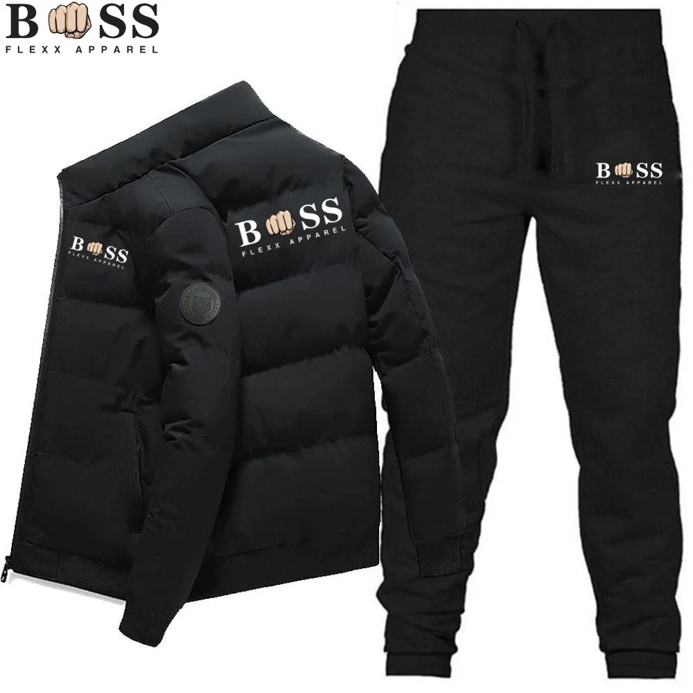 New Windproof High Quality 2 piece Polyester Zipper Jacket and Pants