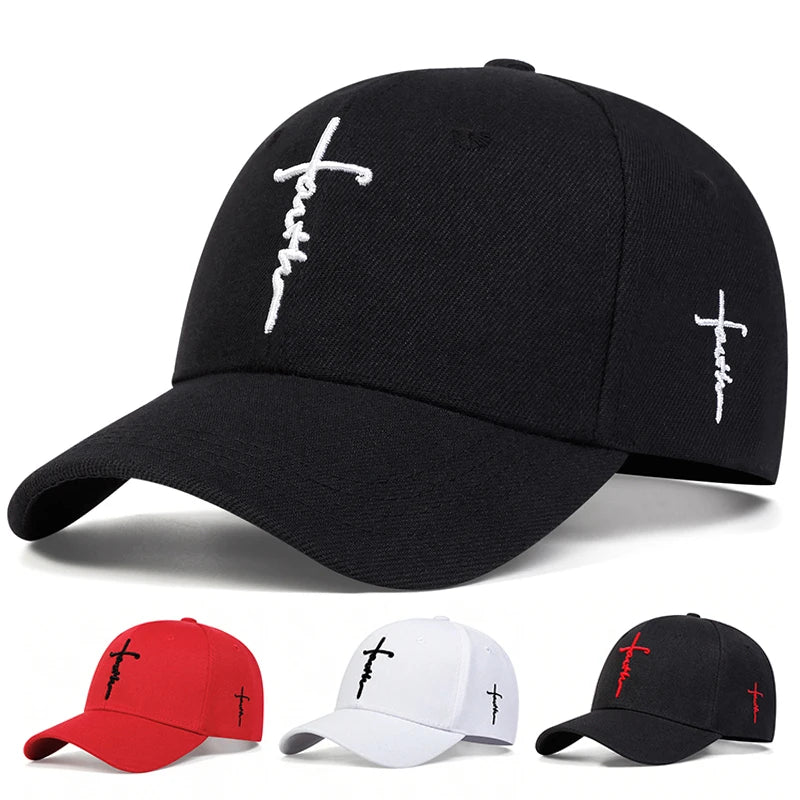 Fashion Faith Embroidery Baseball Cap Men Women Spring Summer Sun Hats Cotton Snapback Hat Unises