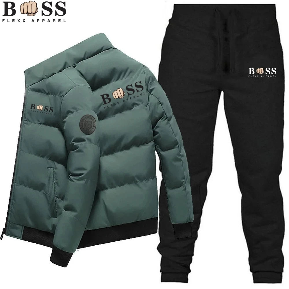 New Windproof High Quality 2 piece Polyester Zipper Jacket and Pants