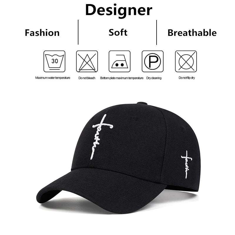 Fashion Faith Embroidery Baseball Cap Men Women Spring Summer Sun Hats Cotton Snapback Hat Unises