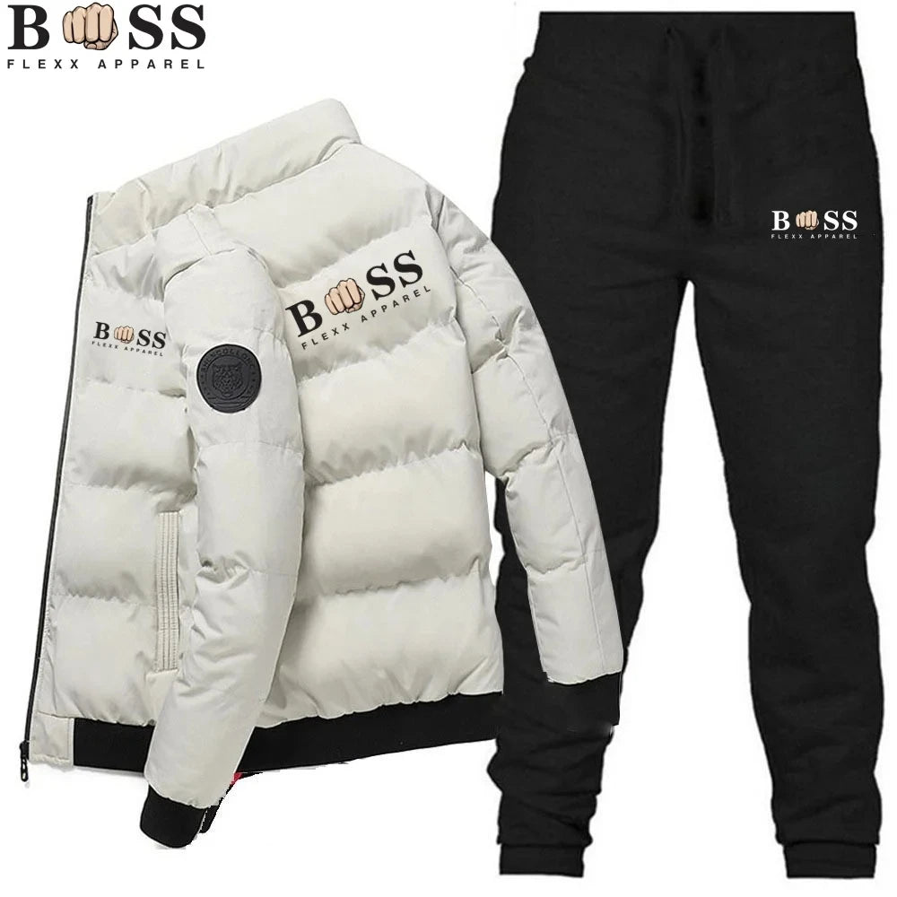 New Windproof High Quality 2 piece Polyester Zipper Jacket and Pants