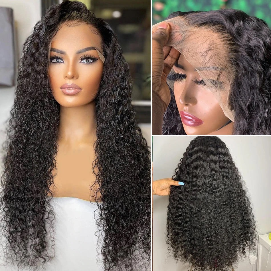 Water Wave 13*4/13*6 Lace Frontal Wig Virgin Human Hair Wigs HD Lace With Pre-plucked Edges