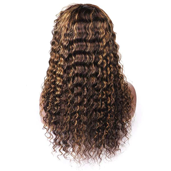 Highlight Deep Wave Frontal Wig 13*4/13*6 lace HD Lace Wig With Pre-plucked Edges