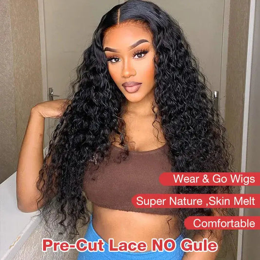 Water Wave 13*4/13*6Lace Frontal Wig Pre Plucked Virgin Human Hair Wigs with HD Lace