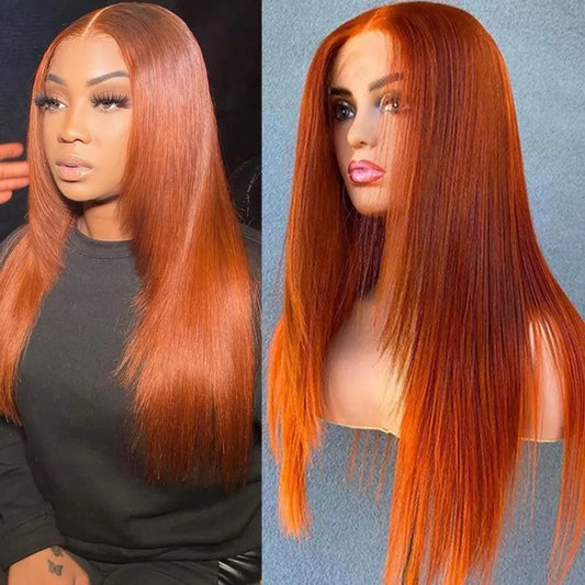 13*4' 13*6  HD Lace Ginger Straight Lace Front Wig With Pre-plucked Edges