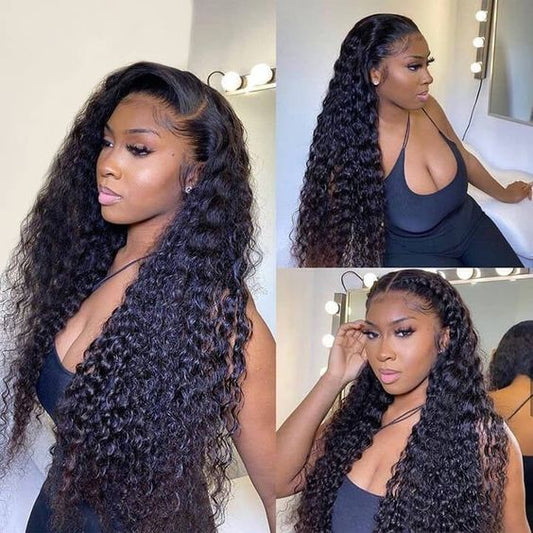 HD Lace Front Curly Human Hair 13*4 /13*6 lace  Wig With Pre-plucked Edges